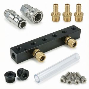 ชุดท่อระบายความร้อนด้วยของเหลว 6 พอร์ต อะลูมิเนียม ผลิตด้วยเครื่อง CNC ความแม่นยำสูง พร้อมบริการตัดด้วยลวด EDM และเจาะรู - Product Image 3
