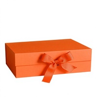 Boîte cadeau de luxe pliable en carton rigide magnétique avec pelliculage mat, écologique, logo personnalisé et nœud en ruban – Vente en gros