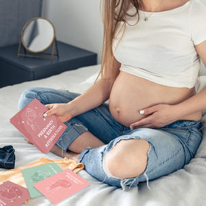 Cartes de Vœux de Motivation Édition Grossesse pour Nouvelles Mamans Suggestions Psychologiques Chaleureuses pour la Régulation Émotionnelle Affirmations - Product Image 2