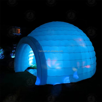 Tente gonflable blanche de dôme d'igloo de bulle de lumière de la qualité commerciale 5m LED