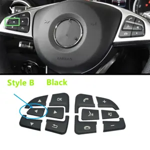 Pegatinas decorativas para botones del volante de coche, compatibles con Benz W205 GLC X253 CLA GLA, accesorios interiores para automóvil, ¡en oferta! - Product Image 6