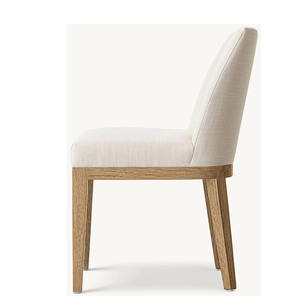 Modern Comfortable Armless <b>Upholstery</b> Dining Chair for Home & Hotel for Villa & Restaurant Fabric Material - Product Image 3