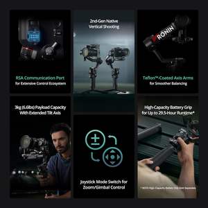 Para DJI RS 4 2nd-Gen Handheld Stabilizer Nueva capacidad de carga útil de 3kg Inclinación extendida para Axis Native Vertical Shooting para Video Came - Product Image 4