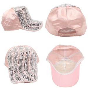 Custom Shiny Rhinestone Twill 5-Panel Cotton Baseball <b>Cap</b> Bows Double Breasted Buckle-Adult Unisex Spring/<b>Summer</b> Dad Hat Custom - Product Image 2