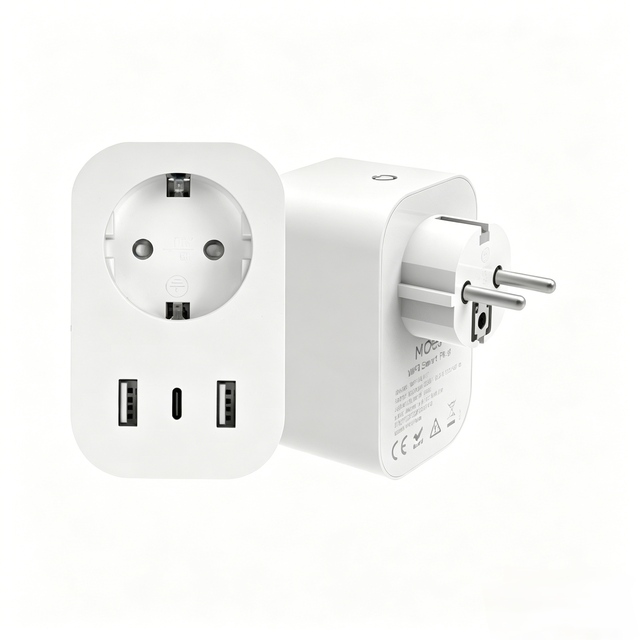 Tuya Graffiti WiFi Smart Plug 16A EU Standard with Energy Monitor & Fast Charge