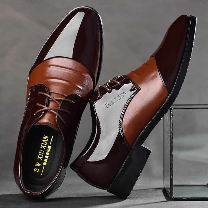 Business Formal Wear Men's Formal Shoes Wedding Pointed Fashion Pu
