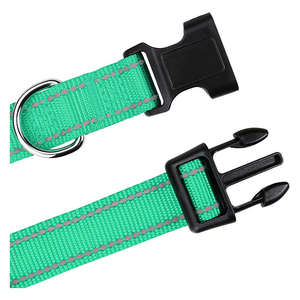 <strong>Luxury</strong> Solid Pattern Nylon <strong>Dog</strong> <strong>Collar</strong> with Buckle Closure for Small &amp; Large Breeds-Walking <strong>Collar</strong> - Product Image 2