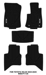 Alfombrillas de coche 2D RHD antideslizantes resistentes al desgaste para todo tipo de clima para TOYOTA HILUX 2023-2025 conducción a la derecha - Product Image 2