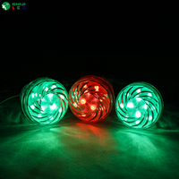 Luz LED de píxel programable RGB de 60 mm, DC24V, UCS2904, tipo cabujón, turbo, para atracciones de parques de diversiones, ferias, carnavales, iluminación decorativa