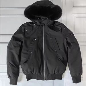 Cappotti Invernali Personalizzati da Uomo, Felpe con <span class=keywords><strong>Cappuccio</strong></span> in Pelliccia di Volpe e Giacche Bomber Imbottite - Product Image 3