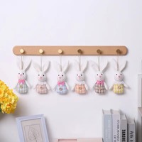 Décoration suspendue Lapin de Pâques, mini gnome fait main, jouet en peluche, fournitures pour fête de printemps