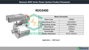 Conversion de bus urbain diesel en électrique RDD3400, moteur électrique pur 180 kW 300 kW, 245 ch, entraînement direct sans transmission - Product Image 2