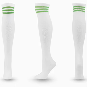 Chaussettes longues classiques neuves pour femmes, au-dessus du genou, pour le printemps, avec trois bandes, vente en gros, haute qualité - Product Image 1