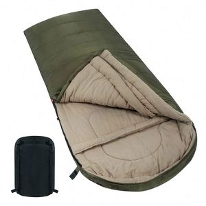 Saco de Dormir Ligero de Algodón para Adultos Altos y Grandes, Reddy 0 Grados, para Camping, con Saco de Compresión Gratis - Product Image 1