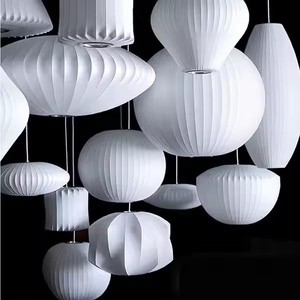 Lámpara de seda de araña colgante LED Wabi-Sabi moderna, lámpara de iluminación de diseñador para interiores, cocina residencial, comedor, accesorios de iluminación colgantes - Product Image 5