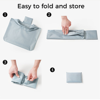 Sac de courses pliable en nylon personnalisé, facile à transporter, réutilisable, robuste et extensible pour la vente en gros
