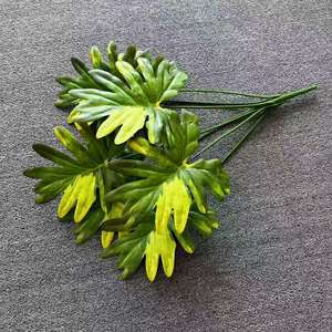 Flores decorativas Coronas y plantas Hojas verdes artificiales Ramas Hojas decorativas <span class=keywords><strong>de</strong></span> carey - Product Image 2