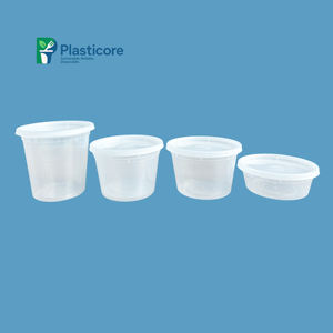 प्लास्टिकोर स्पष्ट 8 12 16 24 32 औंस प्लास्टिक राउंड पीपी डेली हॉट सूप फ्रीजर कटोरे को लॉकिंग ढक्कन के साथ डिस्पोजेबल खाद्य कंटेनर - Product Image 1