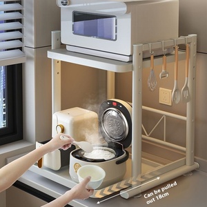 Support de rangement multifonctionnel en acier inoxydable pour cuiseur à riz pour armoires de cuisine <span class=keywords><strong>micro</strong></span>-ondes - Product Image 2