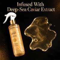 Spray capillaire OEM UV Protection Shine Caviar avec paillettes dorées, hydrate, répare les cheveux secs et abîmés, contrôle les frisottis et lisse instantanément