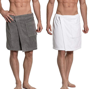 Bata de <span class=keywords><strong>Sauna</strong></span> para Hombre 100% Algodón con Bolsillos para SPA, Gimnasio y Ducha - Product Image 1