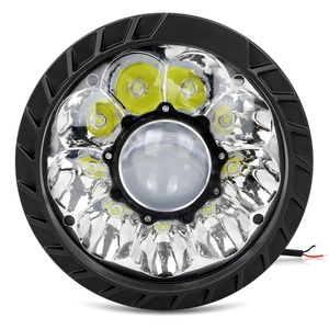 Feux de travail LED ronds blancs super lumineux 9-80V de 7 pouces pour pare-chocs de camion, accessoires automobiles - Product Image 2