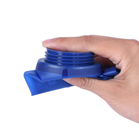 Bouteille d'eau souple portable sans BPA, légère et étanche avec paille, poche à eau personnalisable avec logo imprimé, accessoire de sport