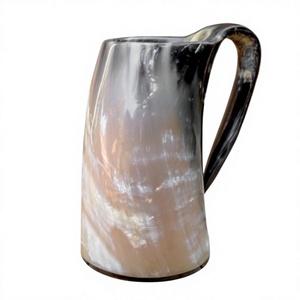 B.S INTERNATIONAL - Tazas de Cerveza Estilo Vikingo Americano Vintage, Ligeras, Ecológicas, Hechas de Cuerno Natural de Buey del Uttar Pradesh - Product Image 5