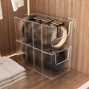 Household Transparent Durable Multifunction Belt <strong>Storage</strong> <strong>Box</strong> for Men's Split <strong>Tie</strong> Arrangement Display Stand PET Plastic Desktop - Product Image 2