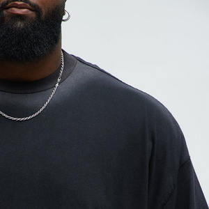 <span class=keywords><strong>Abbigliamento</strong></span> all'ingrosso LEDUO T-shirt da <span class=keywords><strong>uomo</strong></span> Custom Plus Size qualità dei pesi massimi Top 100% cotone Boxy Fit retrò T-shirt da <span class=keywords><strong>uomo</strong></span> - Product Image 6