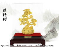 Adorno de oficina chino personalizado regalos de Feng Shui decoración del hogar buena suerte riqueza moneda oro dinero árbol