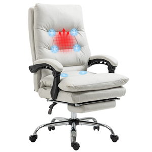 Poltrona Direzionale Girevole Economica e Confortevole, Sedia da <span class=keywords><strong>Ufficio</strong></span> in Microfibra con Massaggio a Vibrazione e Riscaldamento - Product Image 4