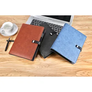 Smart Notebook Agenda Power Bank Diary Planner Notebook Multi-function Wireless Charging Notebook With Usb Lamp