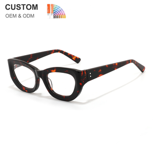 2025 Fashion Arrival Acetate Frames Cat Eye Optical Frames High Quality Female Eyeglasses Vintage Women's Glasses Frame - Product Image 1
