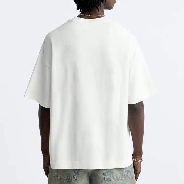 Erkek tişörtleri ağır % 100% pamuk özel logo boş T shirt yüksek kalite boy damla omuz erkek t-shirtü