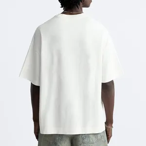 Мужские футболки, большие 100% хлопковые футболки с логотипом на заказ, высококачественные негабаритные футболки с открытыми плечами, для мужчин