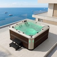 Spa extérieur de qualité commerciale, jacuzzi avec chauffage thermostatique, filtration automatique et couverture thermique