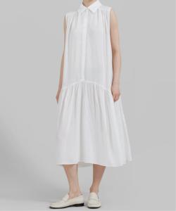 Robe d'été en <span class=keywords><strong>lin</strong></span> à revers pour femmes Robe à la mode sans manches décontractée blanche jupe longue en <span class=keywords><strong>lin</strong></span> pour femmes - Product Image 4
