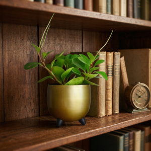 AK Brass Modern nordic <b>metal</b> planter golden black stand for <b>table</b> indoor planter home deco office <b>garden</b> - Product Image 1