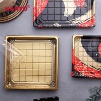 1205 assiettes alimentaires en plastique jetables saumon Sushi plateaux conteneur japonais à emporter emballage Togo boîte pour Sushi