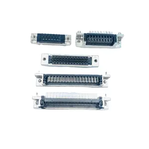 Cn loại 1.27mm Nữ dọc PCB 100p MDR SCSI nối thẳng 68pin nữ với 100 thiết bị đầu cuối D-Sub kết nối