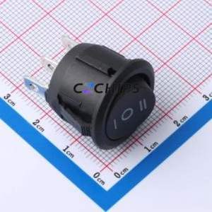 HX KCD1-105-3P Rocker Switch Through hole Component (THT) Switch Without Solder Tab Black 6A - Product Image 1