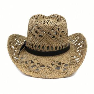 Sombrero de Vaquero de Plumas Cómodo y de Nuevo Estilo con Diseño de Sombrero de Paja Mexicano para Viajes, Pesca, Deportes y Uso Casual - Cuatro Estaciones - Product Image 5