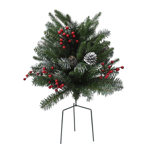 Adornos de Escritorio Más Vendidos con Bayas Rojas y Piñas con Nieve Artificial, Decoración para Interiores y Exteriores del Hogar - Product Image 1