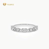 Bague de fiançailles demi-éternité en diamant X O Design, or massif 14 carats, alliance empilable pour homme et femme