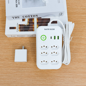 NUEVO Adaptador de Enchufe Brasileño/Suramericano NEW TIMES con 6 Tomas de Corriente, USB Tipo C, Interruptor, Expansión de Enchufe, Toma de Pared ABS, 10A - Product Image 2