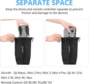 Linpr <span class=keywords><strong>2</strong></span> Stück Nylon-Zugbeutel, Eigenes Design, Schützende Weiche Wasserdichte Aufbewahrungstasche für Mavic Air <span class=keywords><strong>3</strong></span>/Air <span class=keywords><strong>2</strong></span> Mini <span class=keywords><strong>3</strong></span>/4 Drohne - Product Image 3