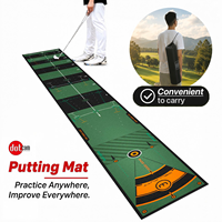 Tapis de putting de golf personnalisé avec logo, surface en nylon, hauteur de poils de 4 mm, pour entraînement intérieur et extérieur, à la maison, au bureau et au club.