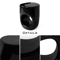 Tabouret/Table d'appoint en résine sculpturale au design moderne, simple et confortable, avec finition brillante et couleurs personnalisables