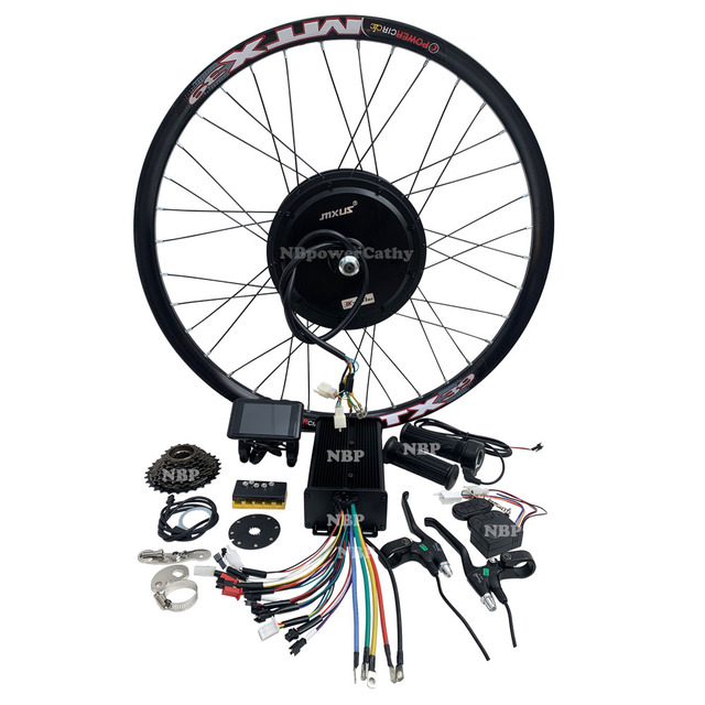 142mm Dropout MXUS 3K Turbo XF40 45H V3 Rear Hub 3000W 72v Ebike Conversion Kit 60A Controller UKC1 Display with 7S Freewheel